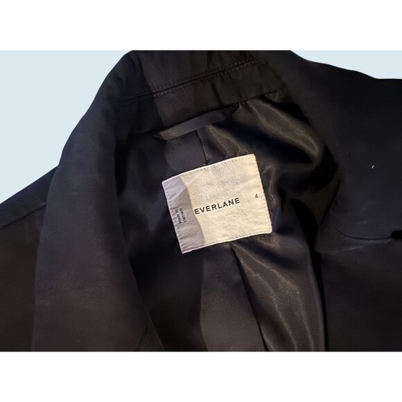 EVERLANE Black Sleeveless Longline Double Button Blazer Vest Size 4 - Picture 7 of 8
